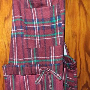 Christmas plaid overalls